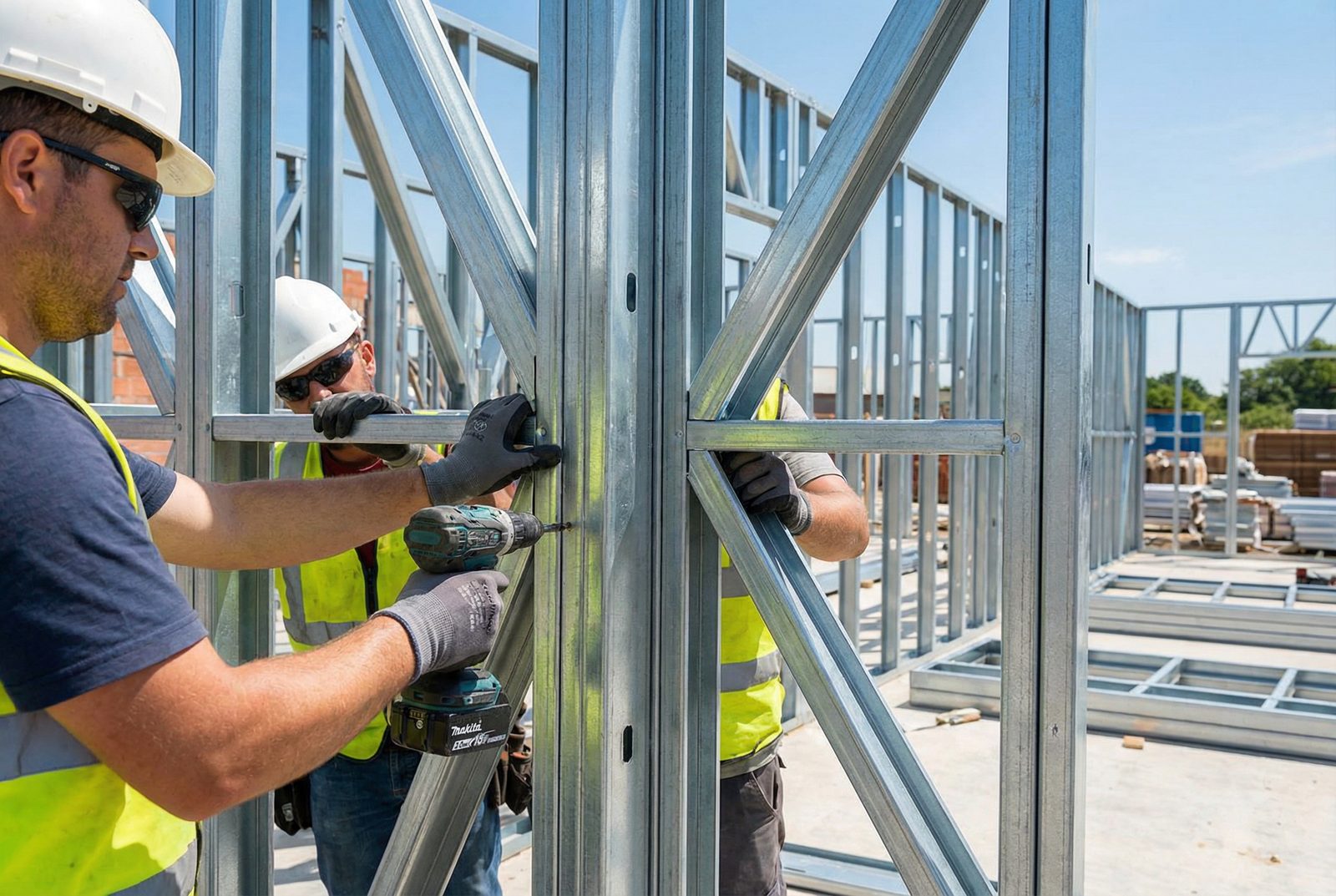 Montáž LGSF panelů