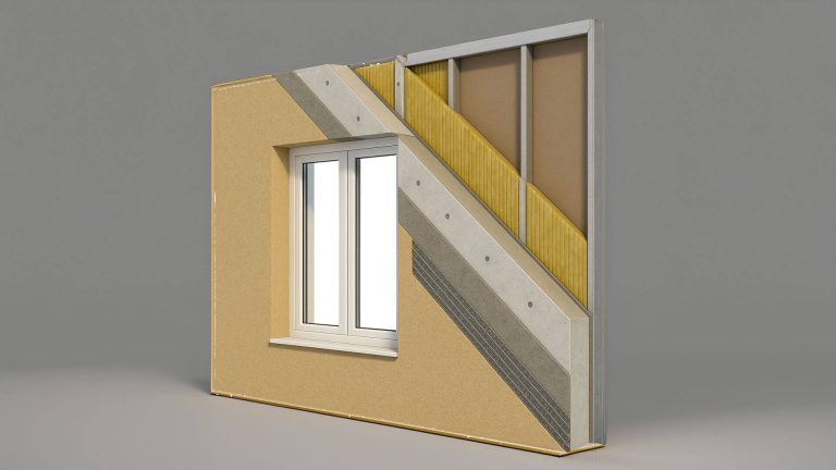 budova z lehké pozinkované ocelové konstrukce v kombinaci se silnostěnnou ocelovou konstrukcí a betonem